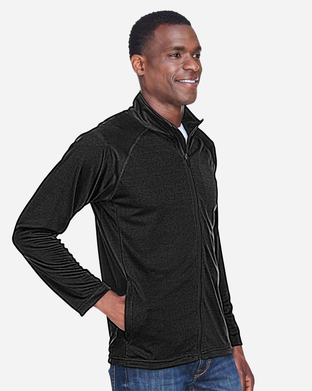 Men's Stretch Tech-Shell® Compass Full-Zip Jacket - OnModelSide - B652B2503 - Black