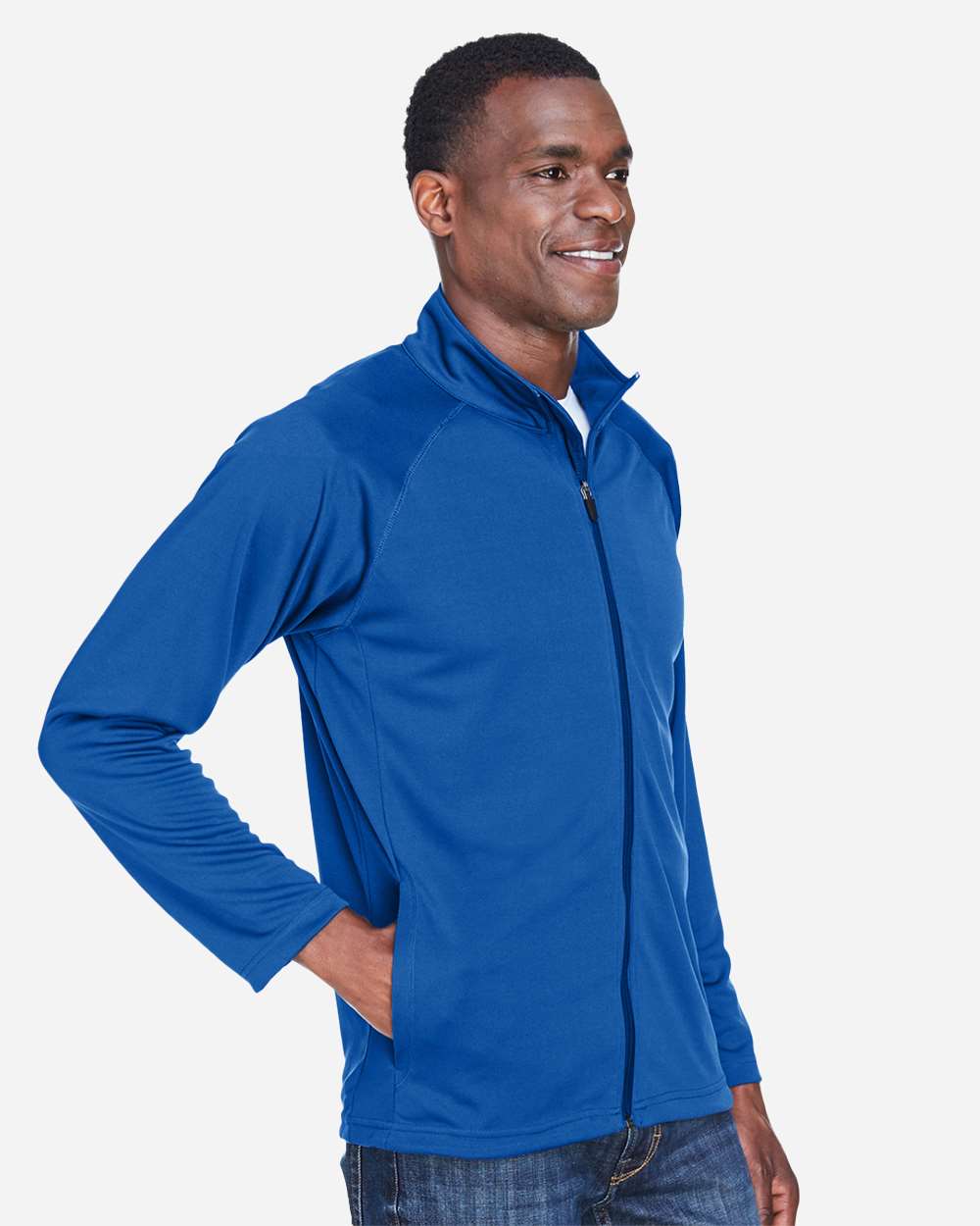 Men's Stretch Tech-Shell® Compass Full-Zip Jacket - OnModelSide - B652B2753 - True Royal