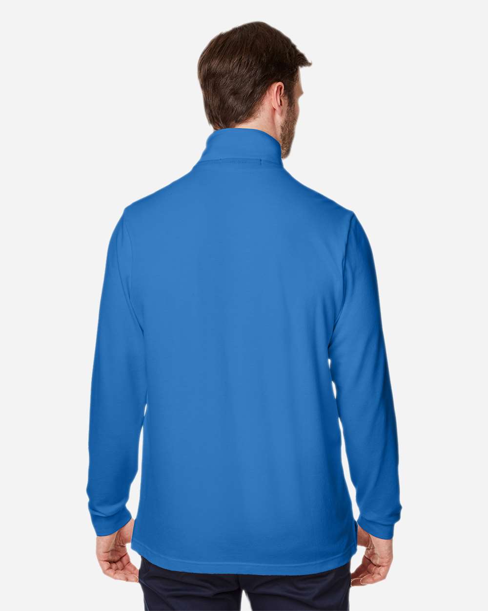 Men's New Classics® Performance Quarter-Zip Pullover - OnModelBack - B648B2253 - French Blue