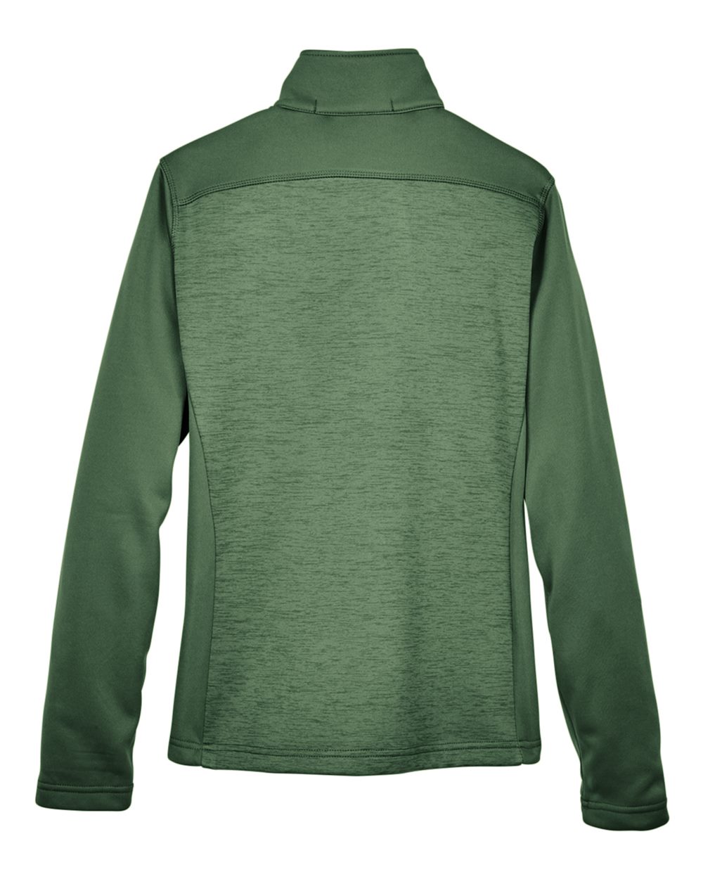 Women's Newbury Colorblock Mélange Fleece Full-Zip Jacket - Back - B713B2542 - Forest/ Forest Heather