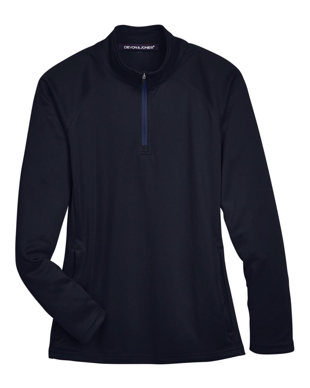 Women's Stretch Tech-Shell® Compass Quarter-Zip Pullover - Front - B657B2653 - Navy