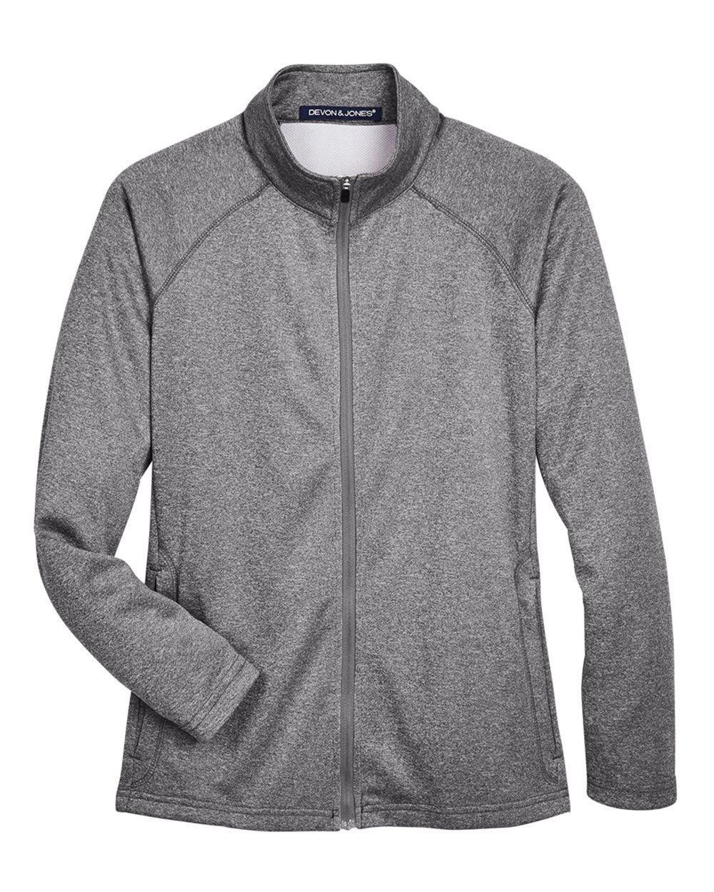 Women's Stretch Tech-Shell® Compass Full-Zip Jacket - Front - B653B2353 - Dark Grey Heather