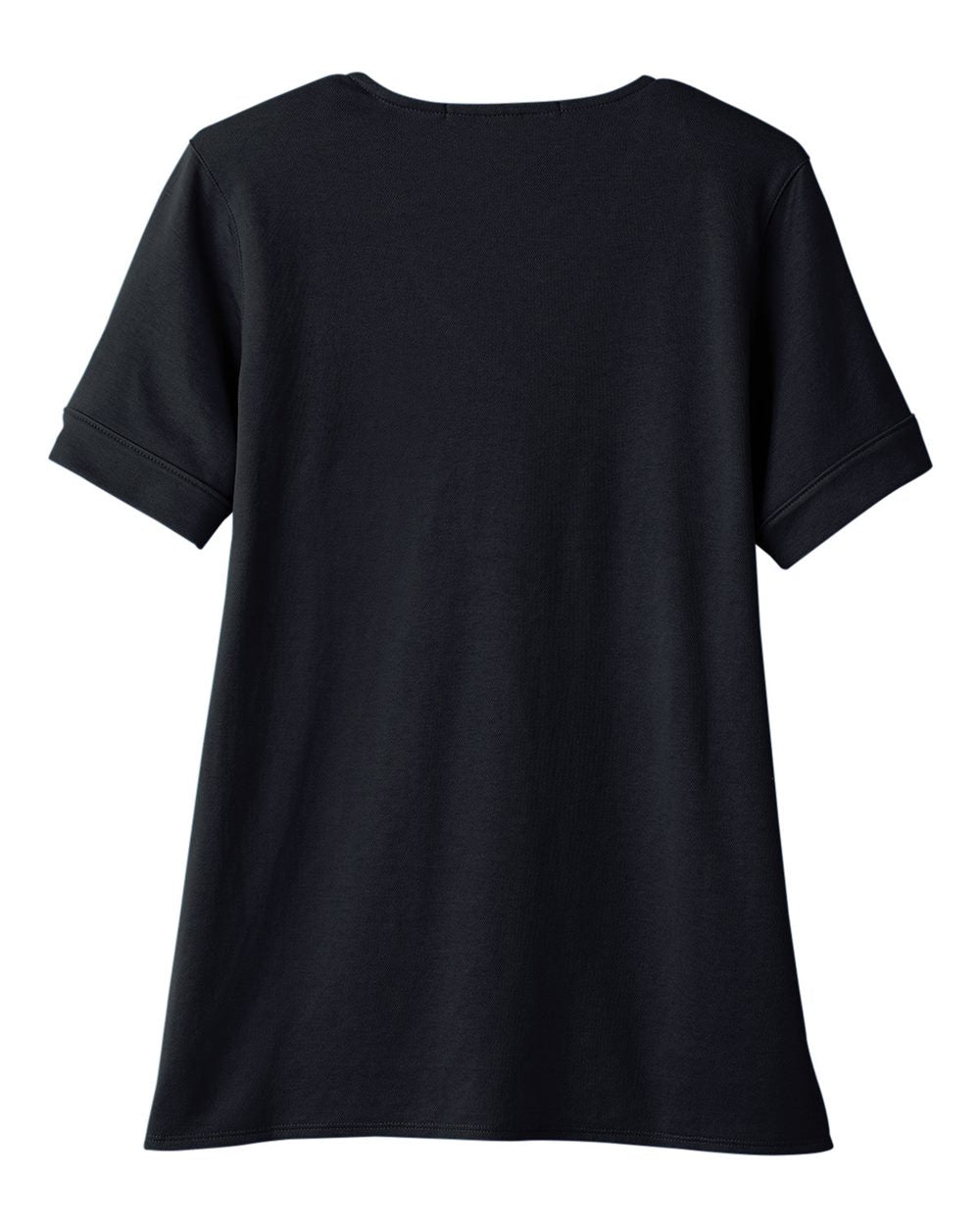 Women's CrownLux Performance® Plaited Rolled Sleeve Shirt - Back - B641B2502 - Black