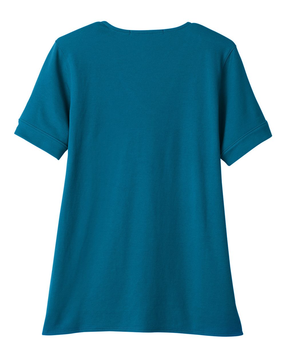 Women's CrownLux Performance® Plaited Rolled Sleeve Shirt - Back - B641B2782 - Dark Teal