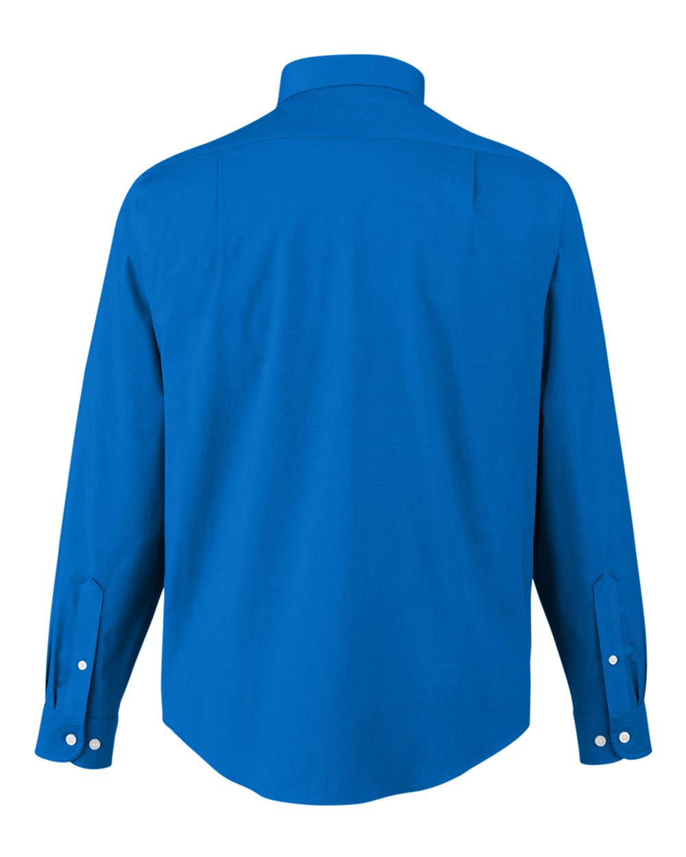Men's CrownLux Performance® Spencer Poplin Dress Shirt - Back - B669B2253 - French Blue Melange