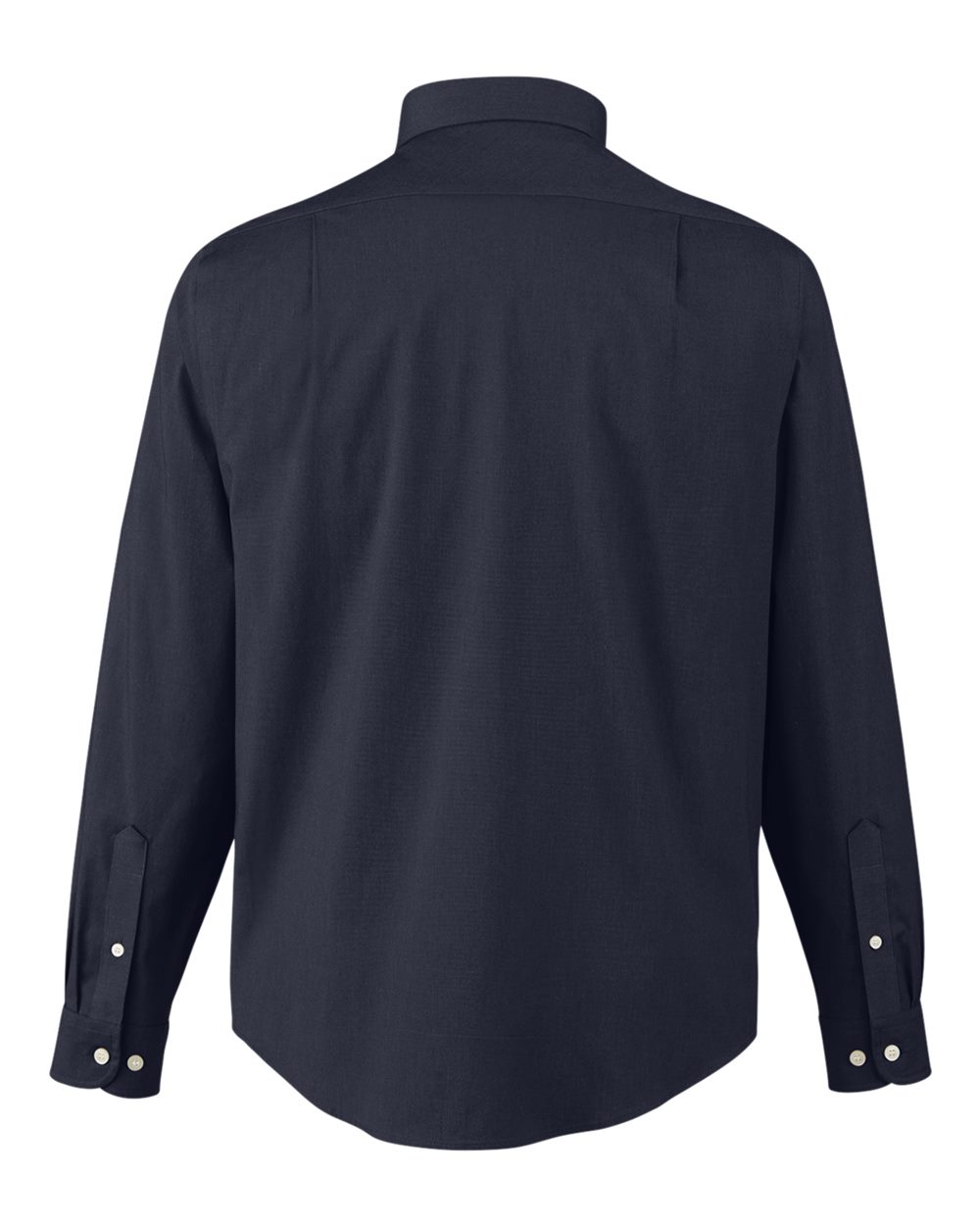Men's CrownLux Performance® Spencer Poplin Dress Shirt - Back - B669B2653 - Navy Melange