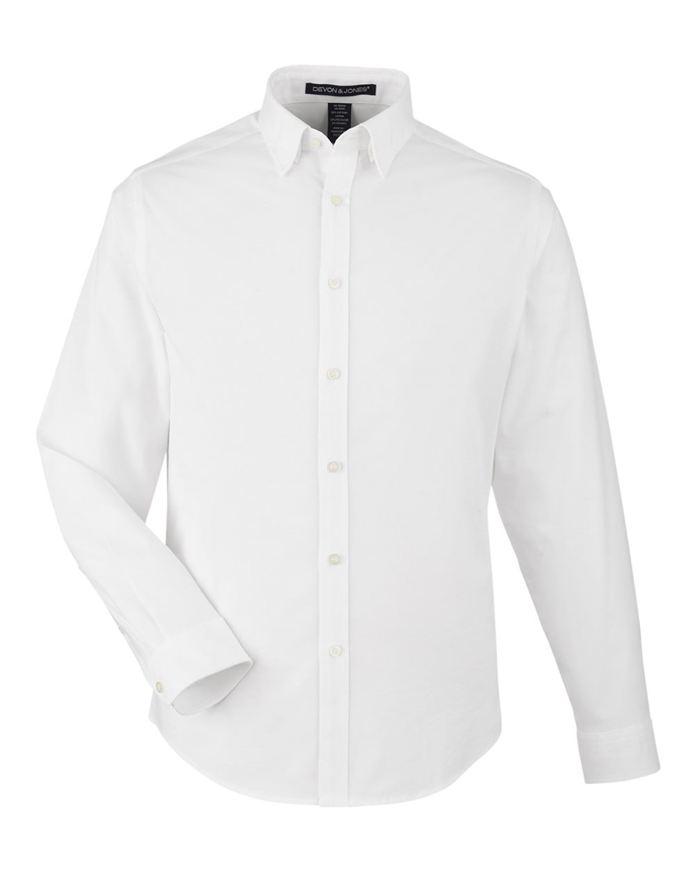 Men's CrownLux Performance® Spencer Poplin Dress Shirt - Front - B669B2003 - White