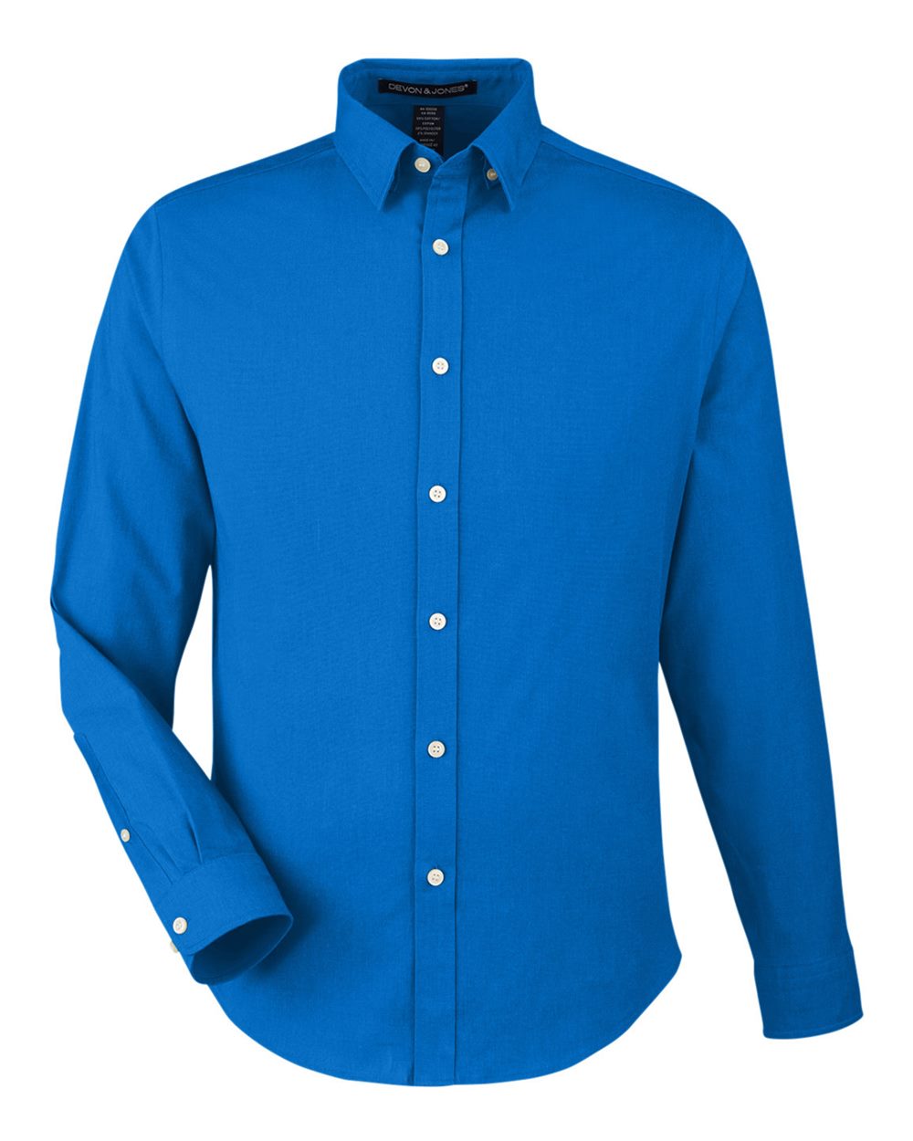 Men's CrownLux Performance® Spencer Poplin Dress Shirt - Front - B669B2253 - French Blue Melange