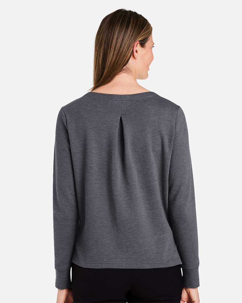 Women's New Classics® Charleston Pullover - OnModelBack - B668B2502 - Black Melange