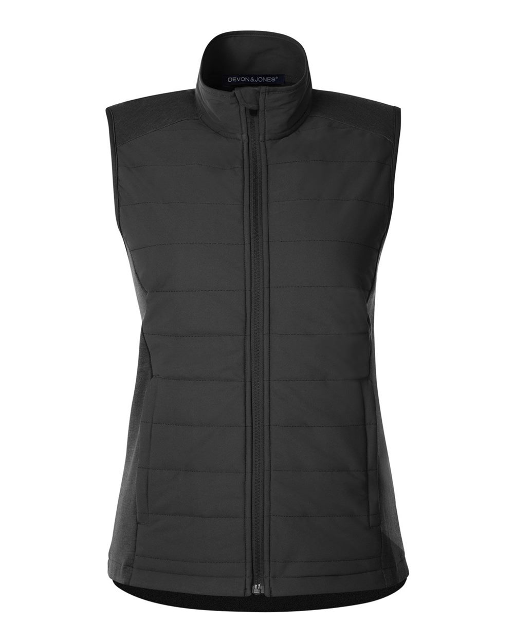 Women's New Classics® Charleston Hybrid Vest - Front - B700B2502 - Black/ Melange Black