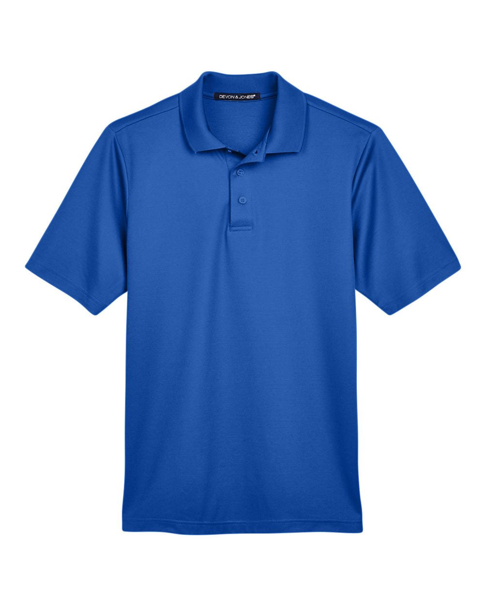 Men's Tall CrownLux Performance® Plaited Polo - Front - B639B2755 - True Royal