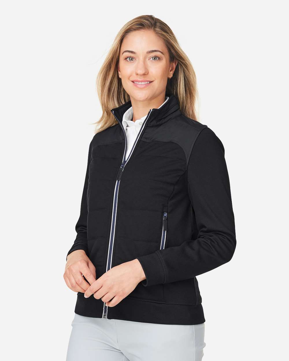 Women's New Classics® Club Jacket - OnModelSide - B703B2502 - Black