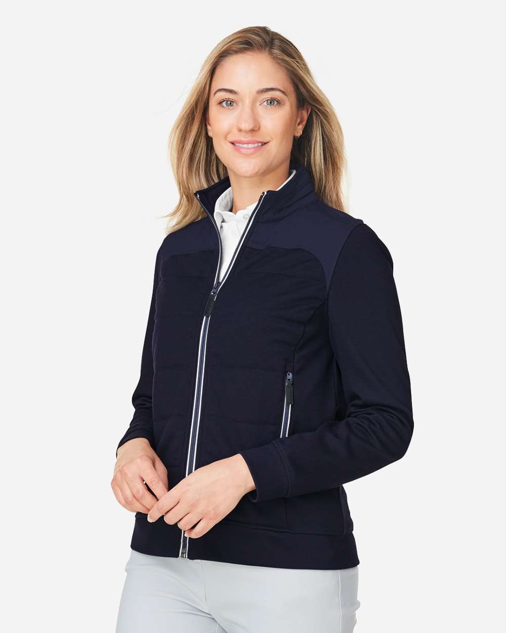 Women's New Classics® Club Jacket - OnModelSide - B703B2652 - Navy