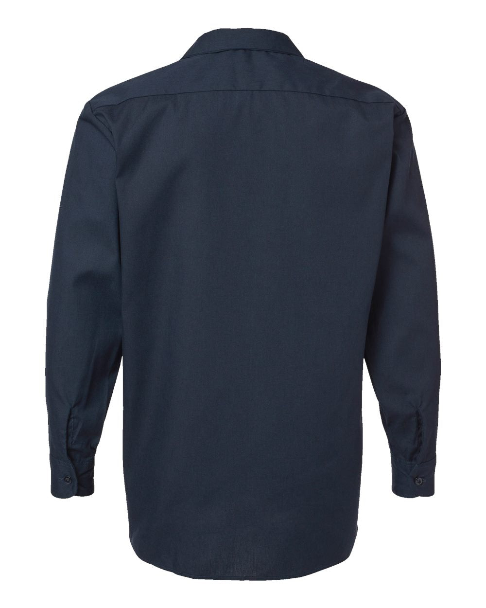 Men's Industrial Long Sleeve Work Shirt - Back - B09830863 - Dark Navy
