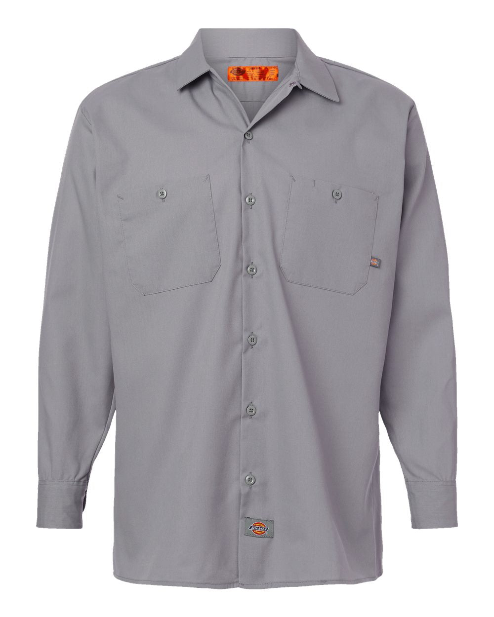 Men's Industrial Long Sleeve Work Shirt - Front - B09830133 - Graphite Grey