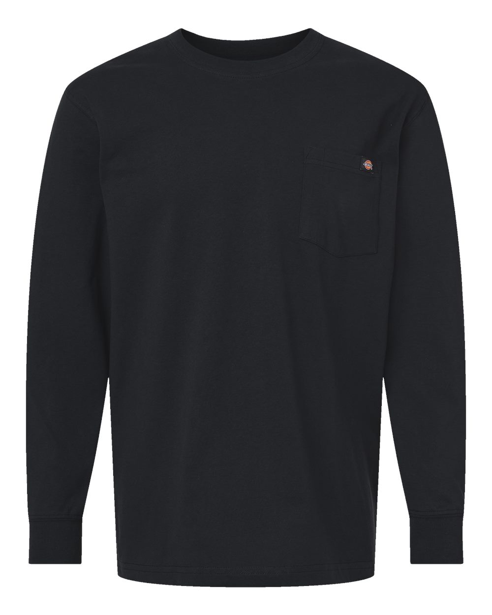 Men's Traditional Heavyweight Long Sleeve T-Shirt - Front - B08130503 - Black