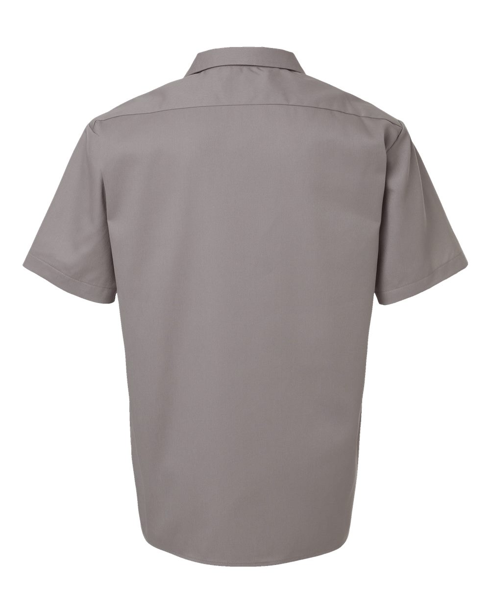 Men's Short Sleeve Work Shirt - Back - B61630353 - Silver Grey