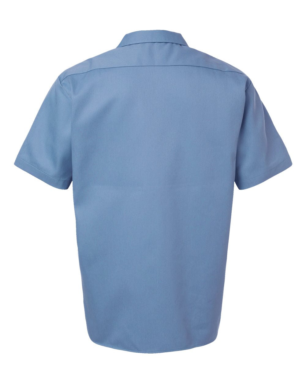 Men's Short Sleeve Work Shirt - Back - B61630483 - Gulf Blue