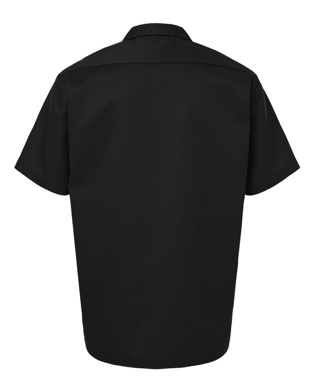 Men's Short Sleeve Work Shirt - Back - B61630503 - Black
