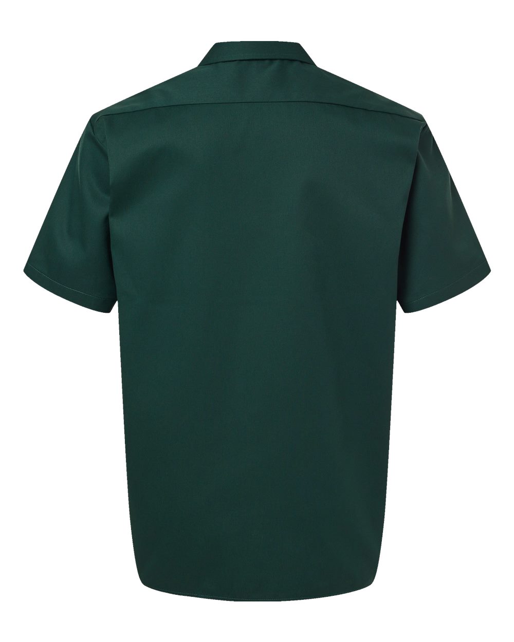 Men's Short Sleeve Work Shirt - Back - B61630543 - Hunter Green