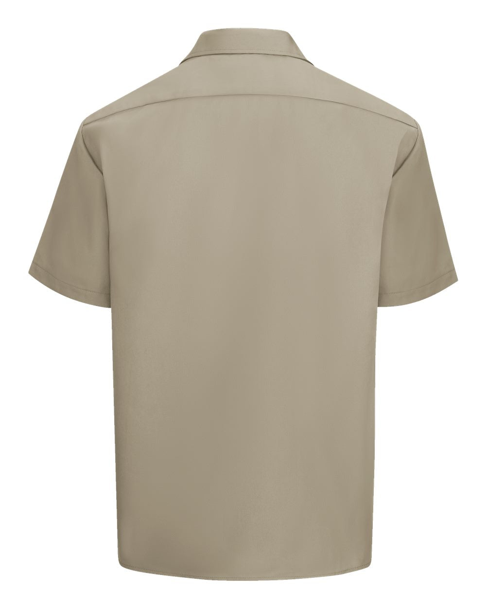 Men's Short Sleeve Work Shirt - Back - B61630733 - Desert Sand