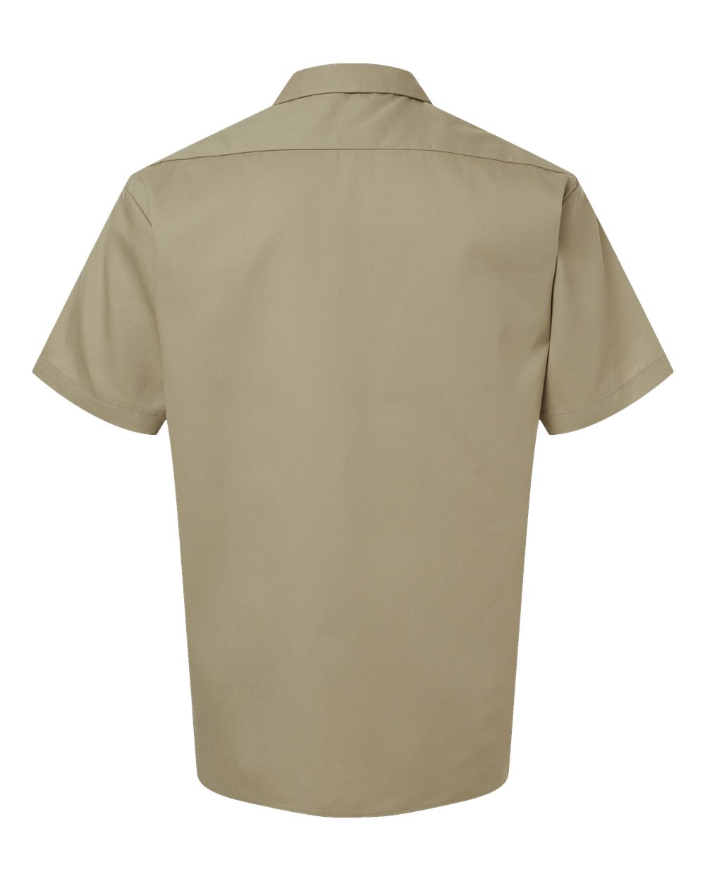 Men's Short Sleeve Work Shirt - Back - B61630773 - Khaki