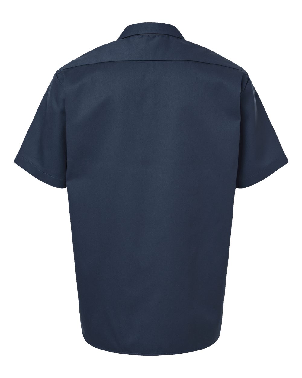 Men's Short Sleeve Work Shirt - Back - B61630863 - Dark Navy