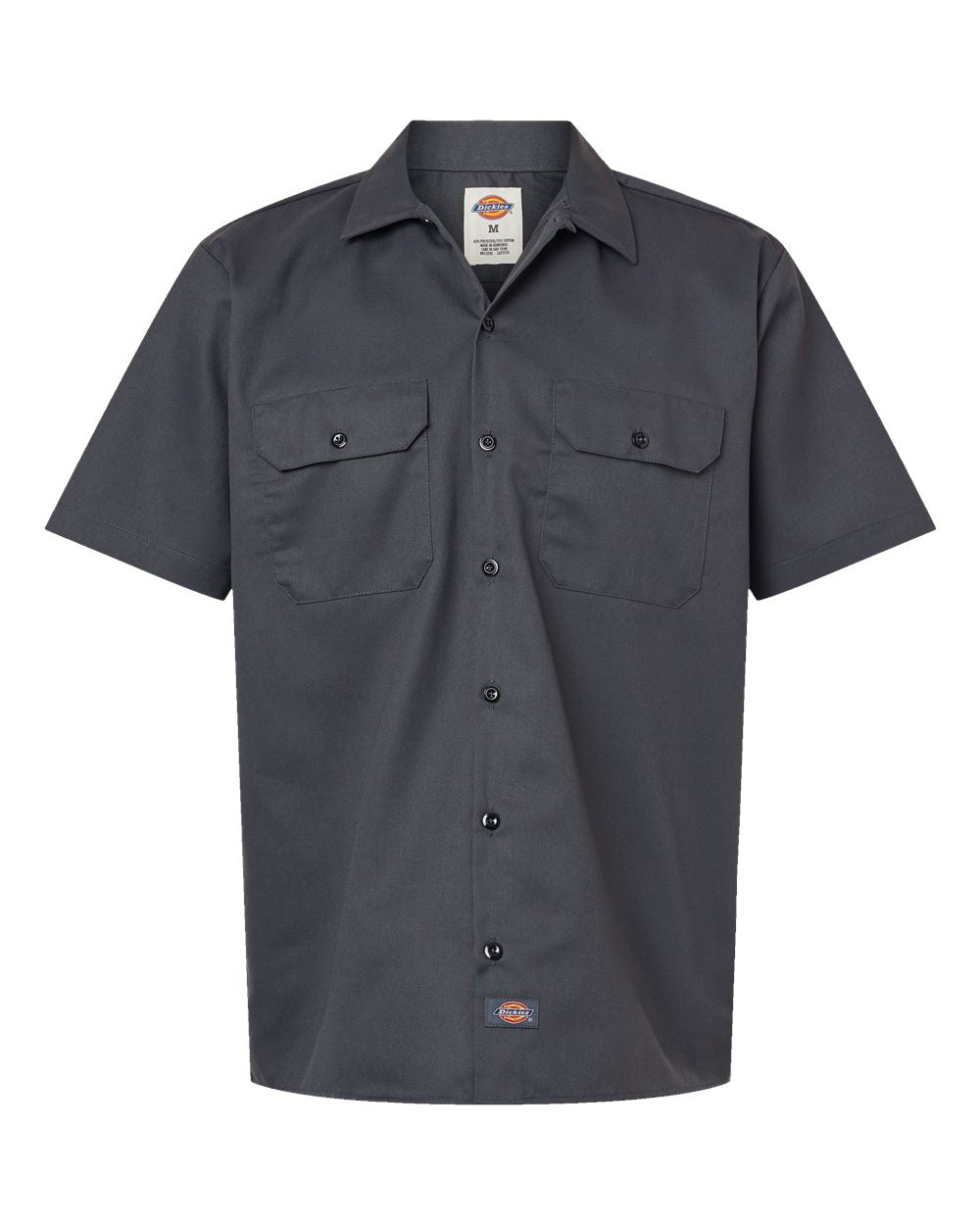 Men's Short Sleeve Work Shirt - Front - B61630093 - Charcoal