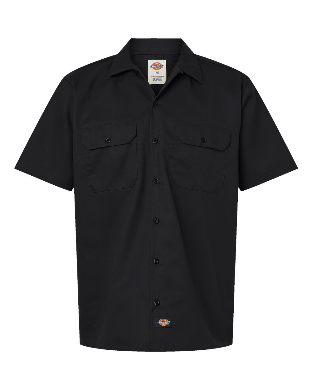 Men's Short Sleeve Work Shirt - Front - B61630503 - Black