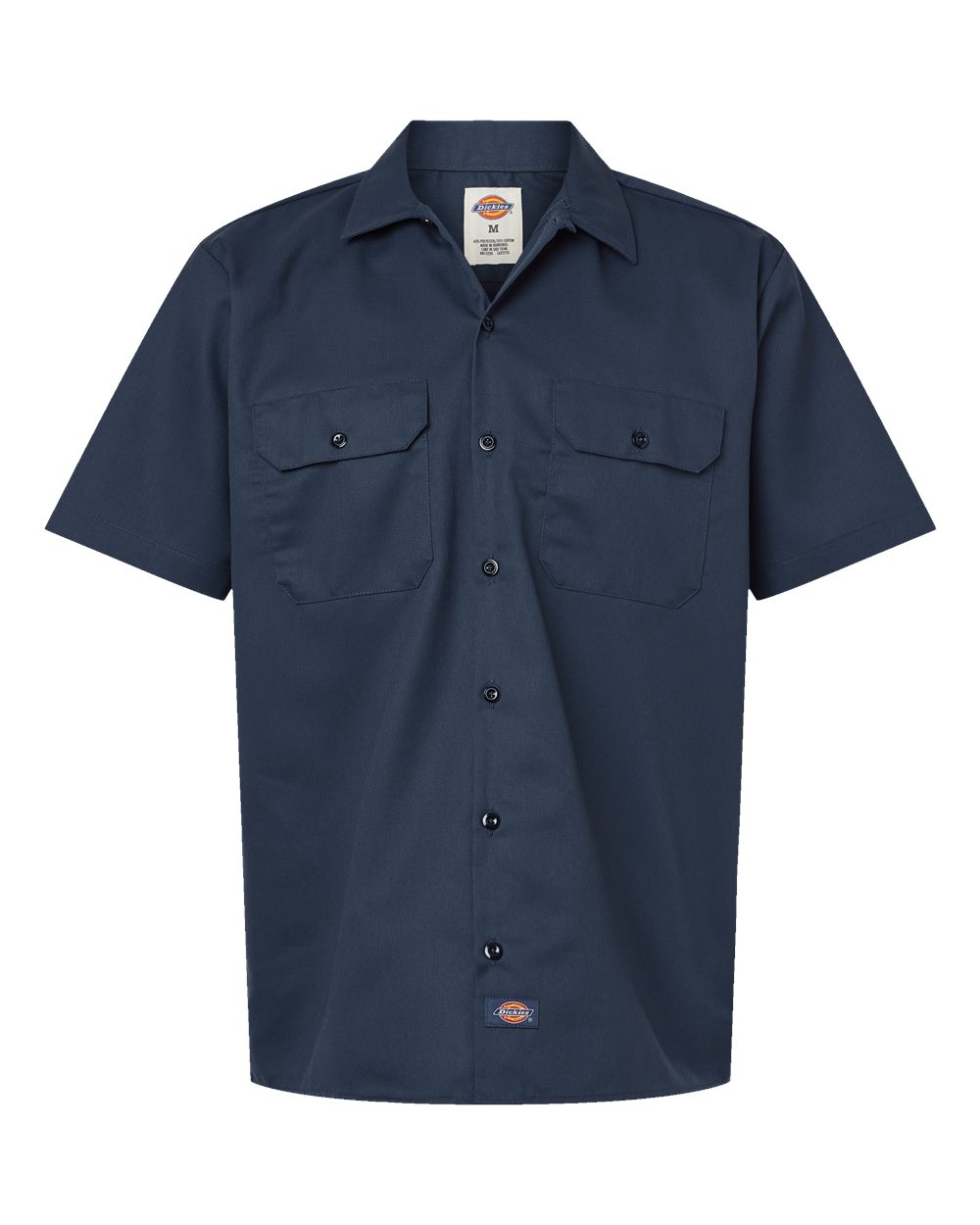 Men's Short Sleeve Work Shirt - Front - B61630863 - Dark Navy
