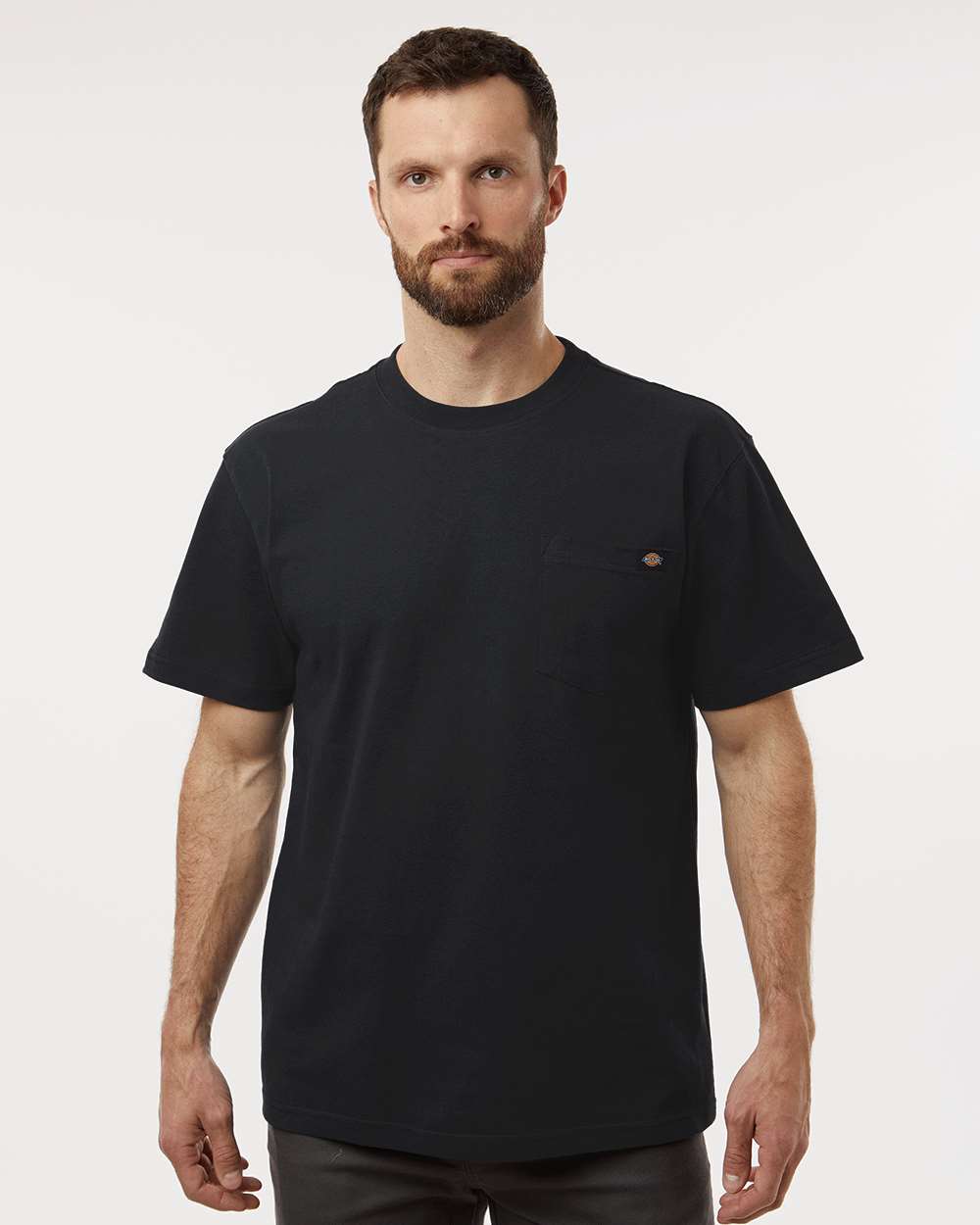 Men's Traditional Heavyweight T-Shirt - OnModelFront - B64130503 - Black