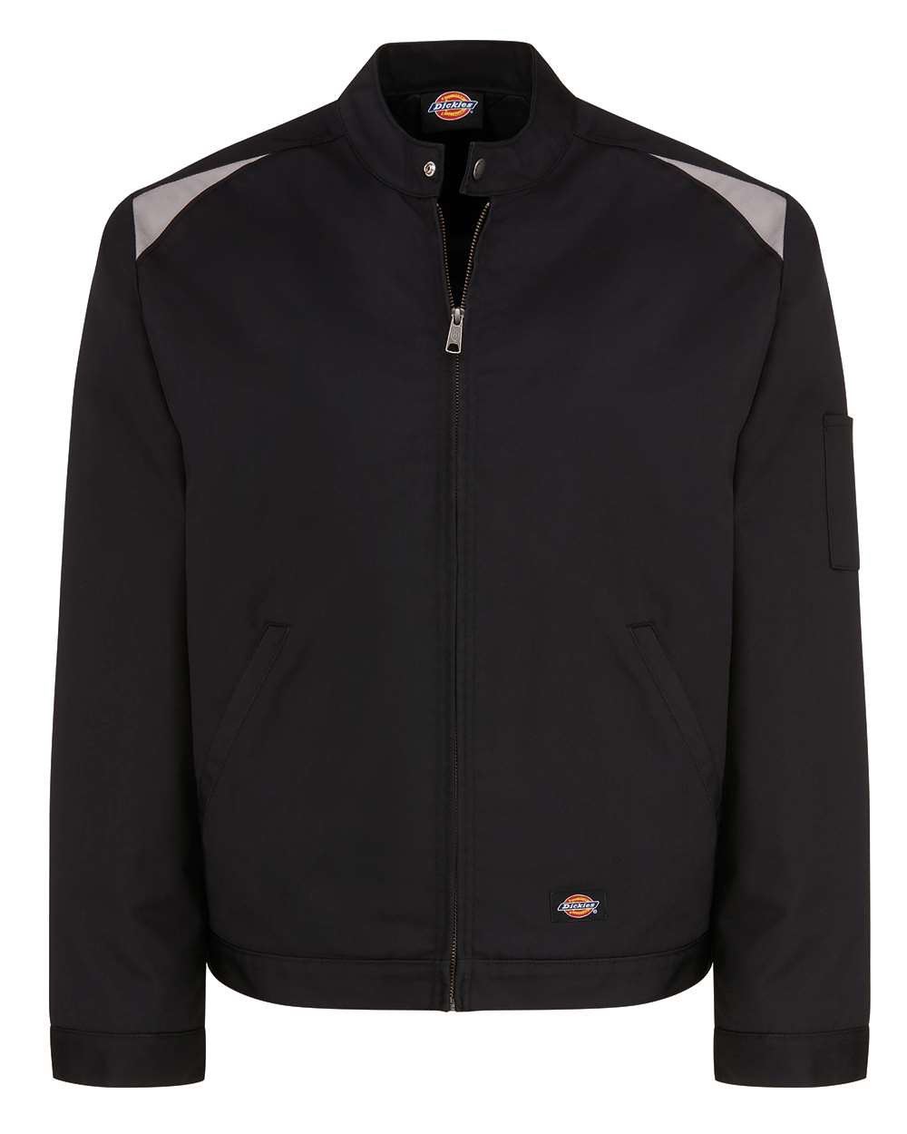 Men's Insulated Colorblocked Jacket - Front - B67030503 - Black/ Silver