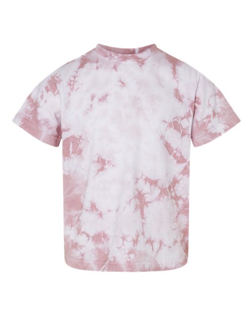 Toddler Crystal Tie-Dyed T-Shirt - Front - B03714304 - Rose Crystal