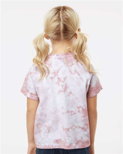 Toddler Crystal Tie-Dyed T-Shirt - OnModelBack - B03714304 - Rose Crystal