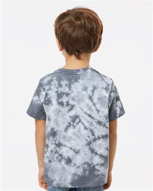 Toddler Crystal Tie-Dyed T-Shirt - OnModelBack - B03714354 - Silver