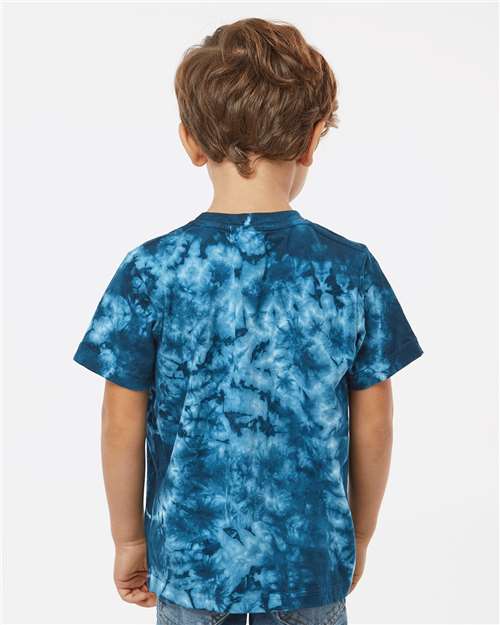 Toddler Crystal Tie-Dyed T-Shirt - OnModelBack - B03714653 - Navy
