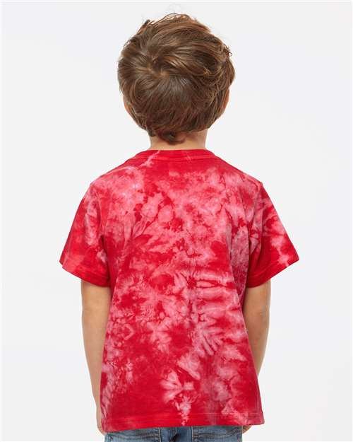 Toddler Crystal Tie-Dyed T-Shirt - OnModelBack - B03714703 - Red