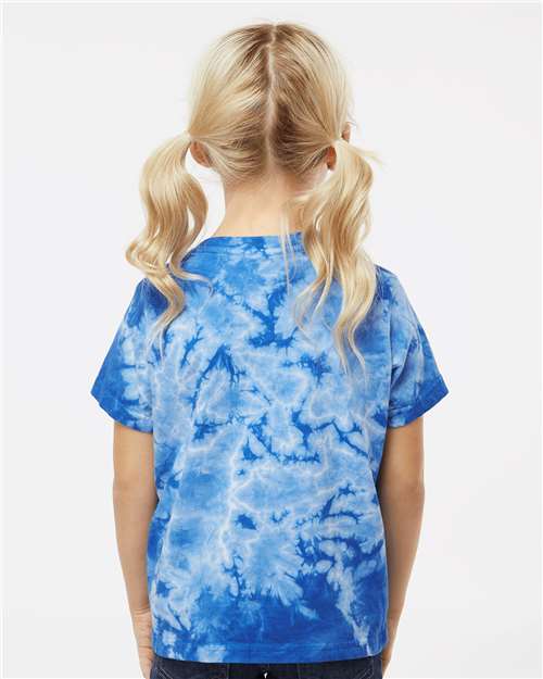 Toddler Crystal Tie-Dyed T-Shirt - OnModelBack - B03714754 - Royal