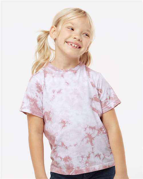 Toddler Crystal Tie-Dyed T-Shirt - OnModelFront - B03714304 - Rose Crystal