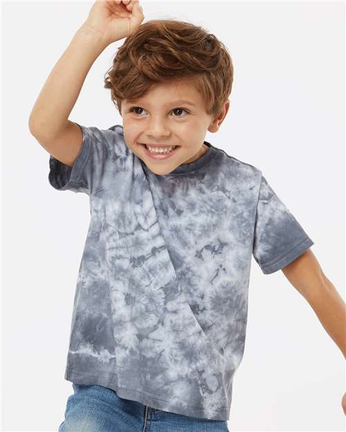 Toddler Crystal Tie-Dyed T-Shirt - OnModelFront - B03714354 - Silver