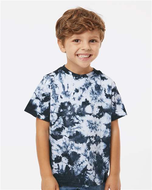 Toddler Crystal Tie-Dyed T-Shirt - OnModelFront - B03714503 - Black Crystal