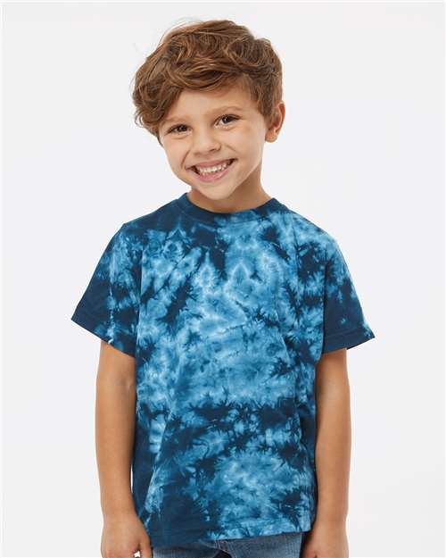 Toddler Crystal Tie-Dyed T-Shirt - OnModelFront - B03714653 - Navy