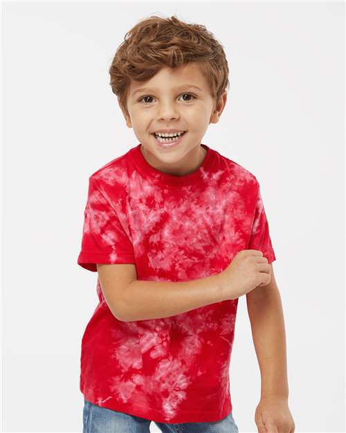 Toddler Crystal Tie-Dyed T-Shirt - OnModelFront - B03714703 - Red