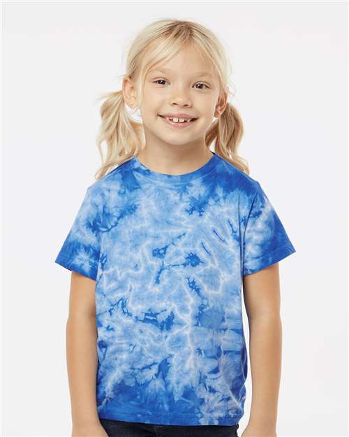 Toddler Crystal Tie-Dyed T-Shirt - OnModelFront - B03714754 - Royal