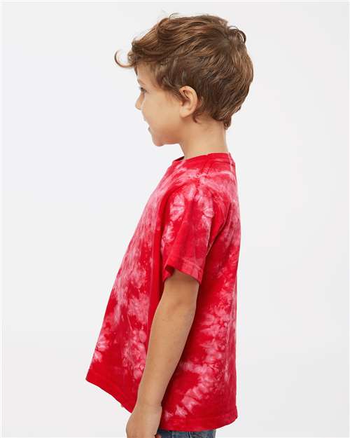Toddler Crystal Tie-Dyed T-Shirt - OnModelSide - B03714703 - Red