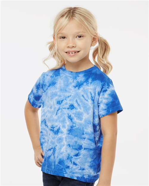 Toddler Crystal Tie-Dyed T-Shirt - OnModelSide - B03714754 - Royal