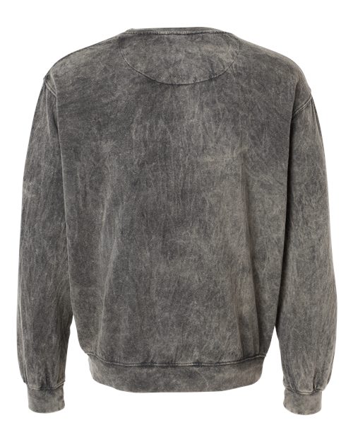Premium Fleece Mineral Wash Crewneck Sweatshirt - Back - B04314353 - Grey Mineral Wash