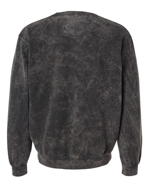 Premium Fleece Mineral Wash Crewneck Sweatshirt - Back - B04314503 - Black Mineral Wash