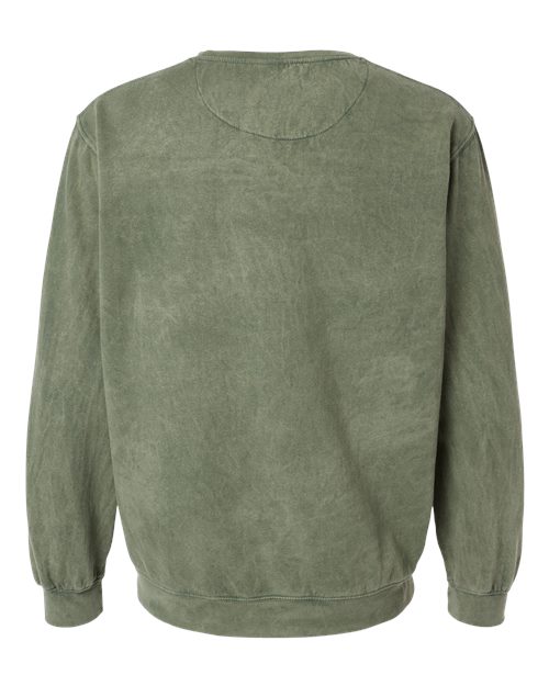 Premium Fleece Mineral Wash Crewneck Sweatshirt - Back - B04314583 - Kale