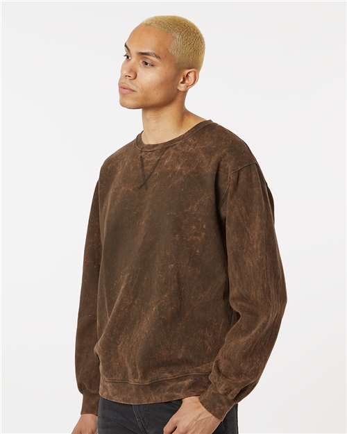 Premium Fleece Mineral Wash Crewneck Sweatshirt - OnModelSide - B04314553 - Hounddog